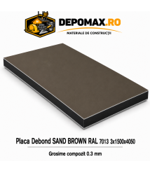 Placa BOND Sand Brown 3mm, 1500x4050mm, aluminiu 0.3mm